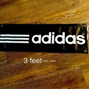 Adidas black and white vinyl banner